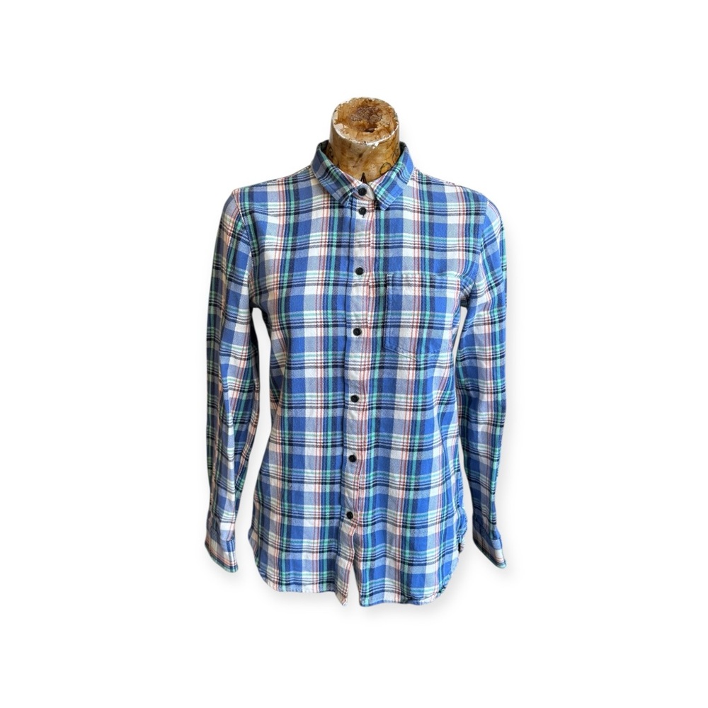 Madewell button down shirt top plaid cotton casual medium
